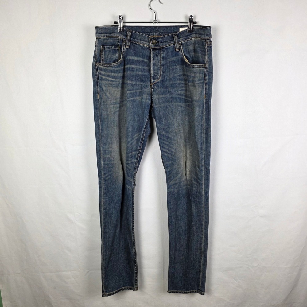 Rag & Bone Standard Issue Fit 2 Slim Leg Jeans Distress Wash M1223K510 Mens 32
